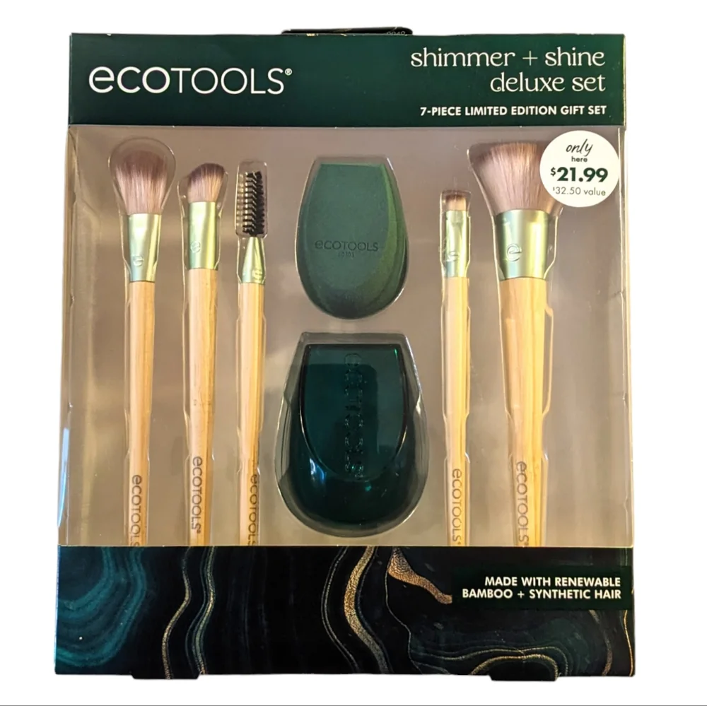 Ecotools Limited Edition 7 Pc Makeup Brush + Sponge Gift Set